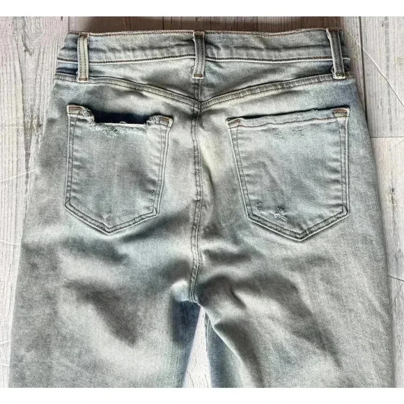 J BRAND Alana High Rise Ankle Crop Jeans Size 25 Remnant Tiered Frayed Hems - Picture 5 of 10